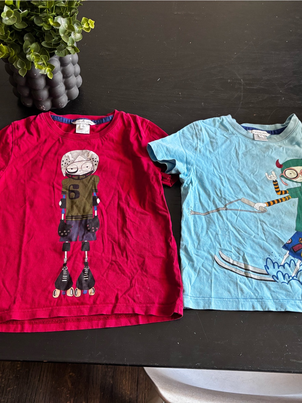 Marc Jacobs Kids Short-Sleeve Tees - Red & Light Blue Graphic Pair 5t